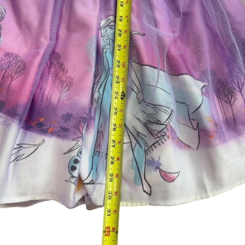 Disney Store Frozen 2‎ Dress Dress Elsa Anna Purple Sparkle Costume 9/10